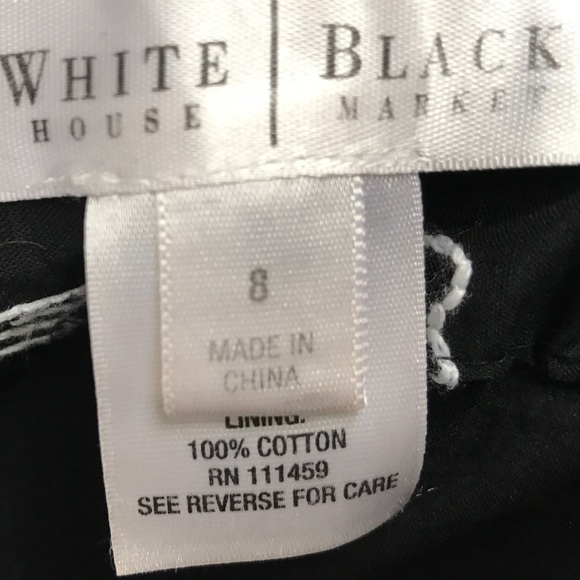 WHBM black cotton sundress strapless full skirt 8 - Picture 5 of 6